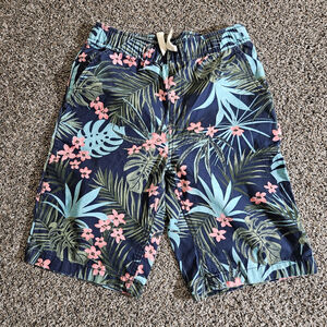 Childrens Place‎ Camo Pull-On Shorts Blue Size 14 Tropical Print